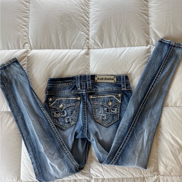 Rock Revival Women's Faded Blue Skinny Jeans “Stacia” - Picture 3 of 6